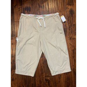 Lauren Ralph Lauren Khaki Rope Cinch Belt Capri Pants , Size 20